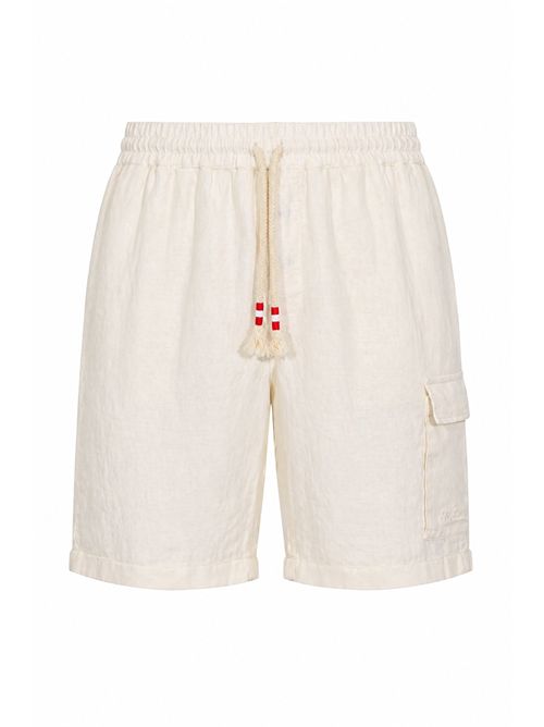 Bermuda Marseille in lino Cream Mc2 Saint Barth | MRE000200814L